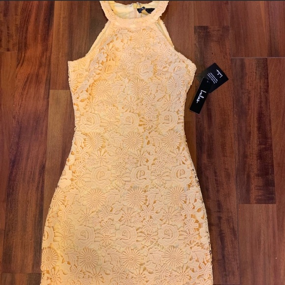 Lulu’s Love Poem Yellow Crochet Dress Size XS NWT - Picture 2 of 5